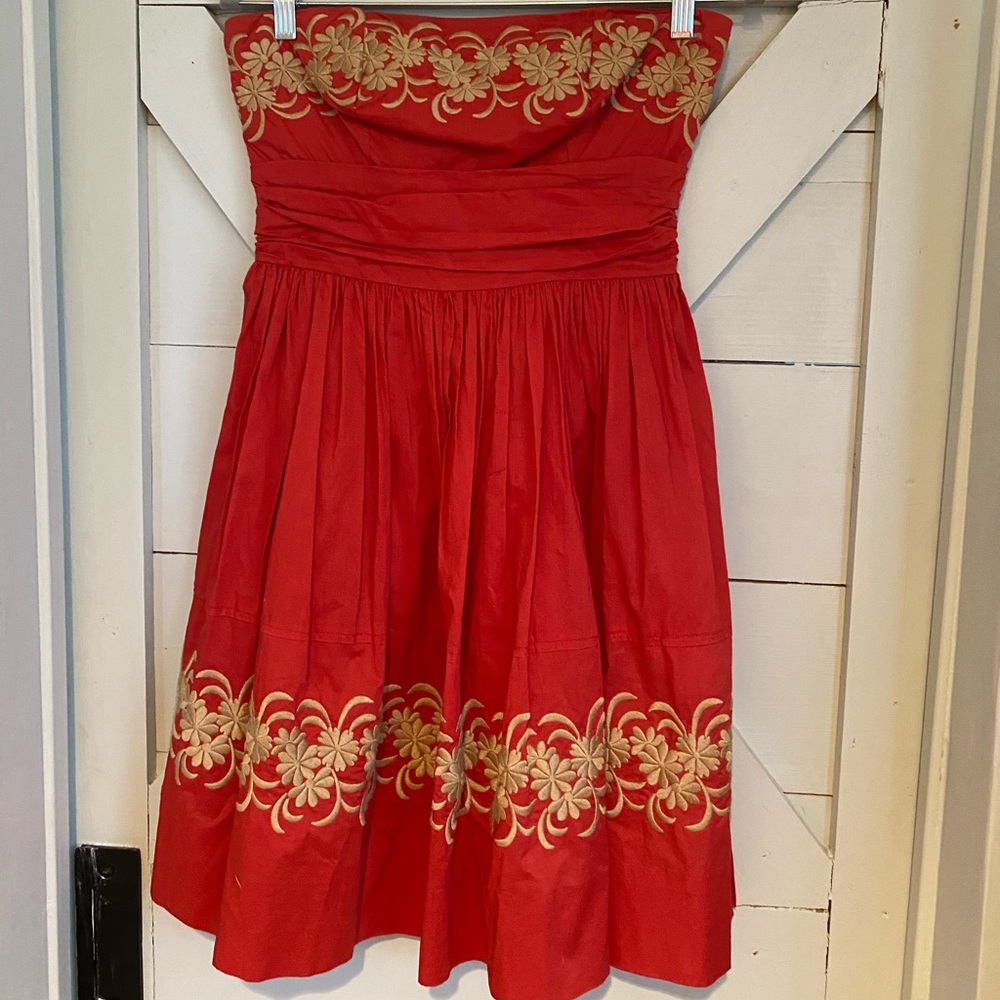 Girls from Savoy size 6 Orange Strapless Dress